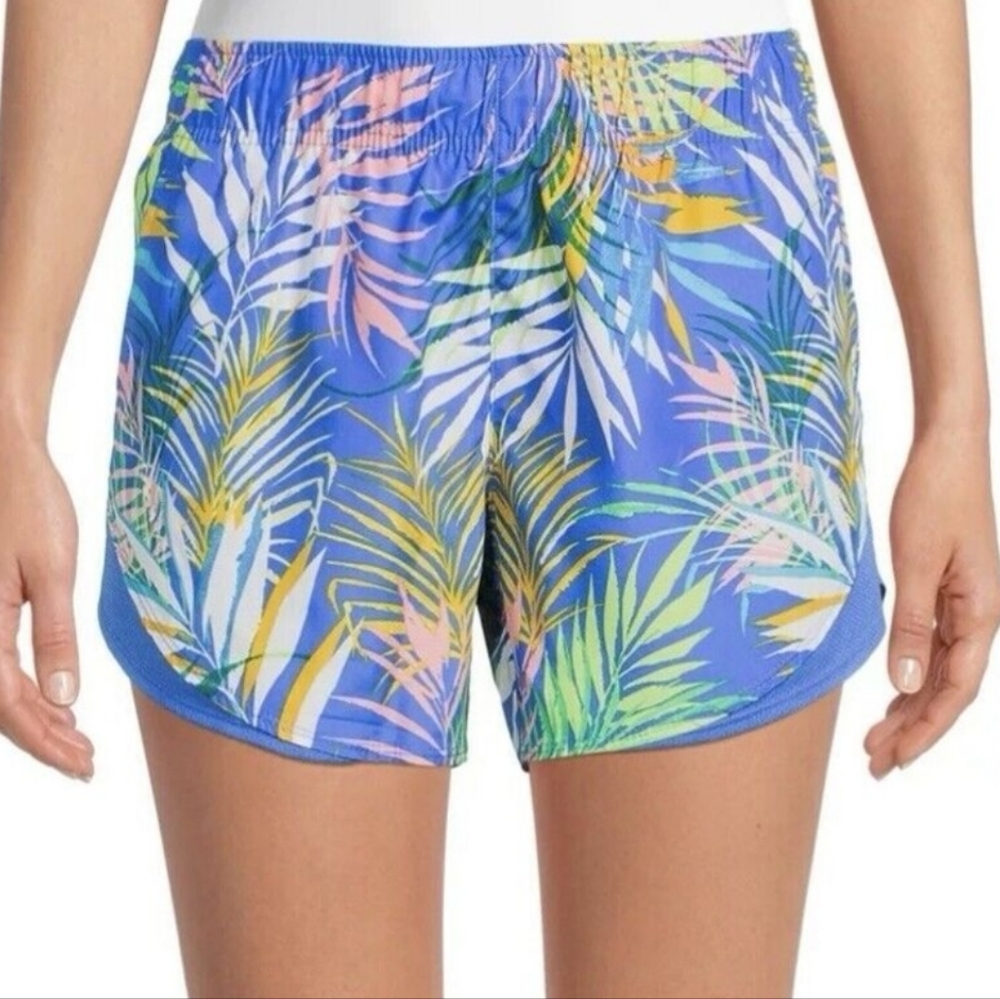 Tropical Active Shorts With Built-in Underwear